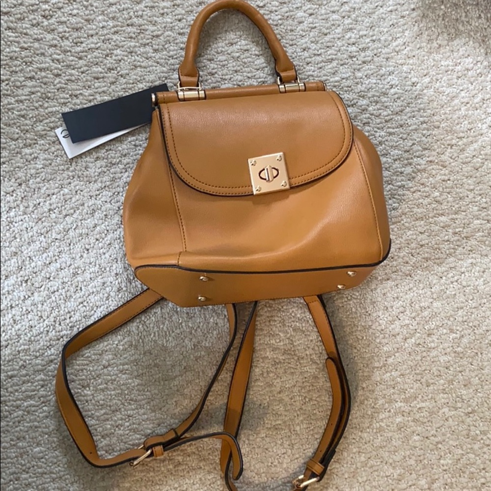 Mini vegan leather backpack!